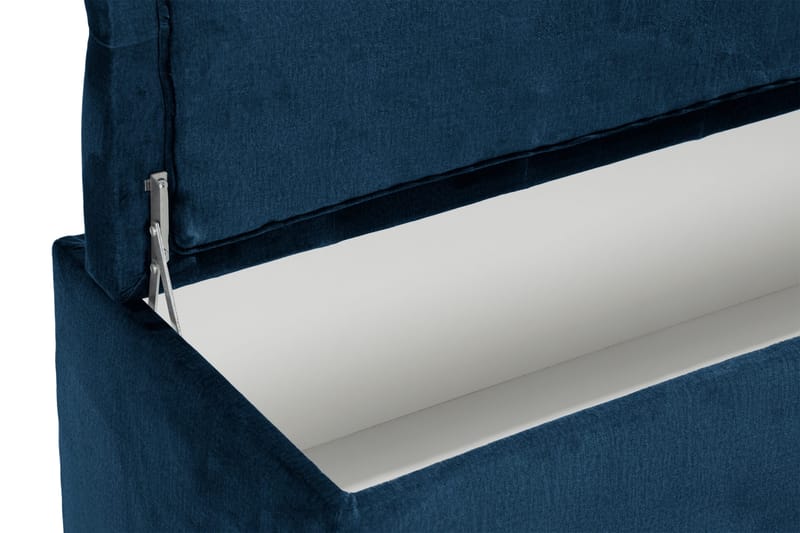 Ella Sängkista 140cm Djuphäftad - Blå/Sammet - Möbler - Säng - Sängtillbehör & sänggavel - Sängförvaring