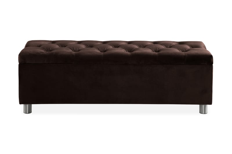 Ella Sängkista 140cm Djuphäftad - Brun/Sammet - Möbler - Säng - Sängtillbehör & sänggavel - Sängförvaring