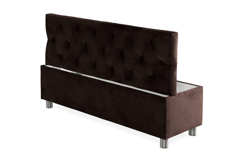 Ella Sängkista 140cm Djuphäftad - Brun/Sammet - Möbler - Säng - Sängtillbehör & sänggavel - Sängförvaring