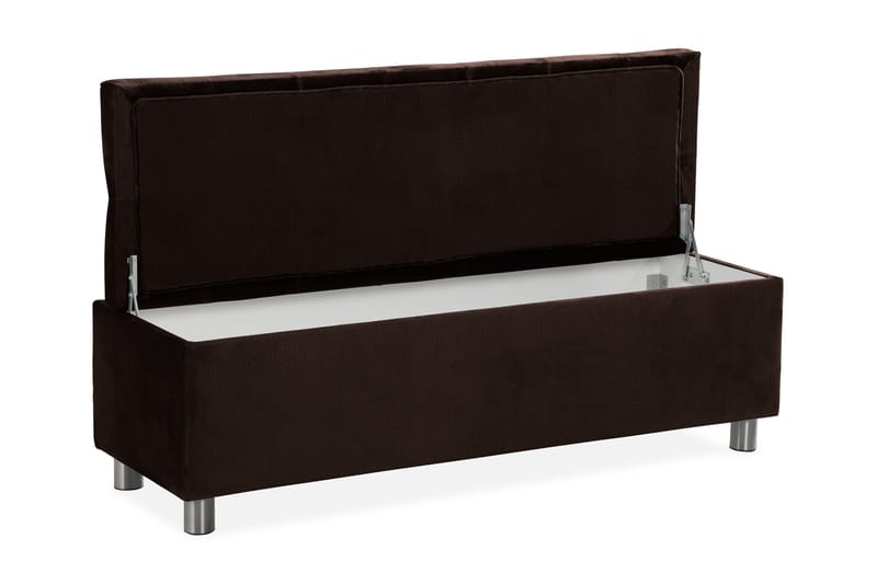 Ella Sängkista 140cm Djuphäftad - Brun/Sammet - Möbler - Säng - Sängtillbehör & sänggavel - Sängförvaring
