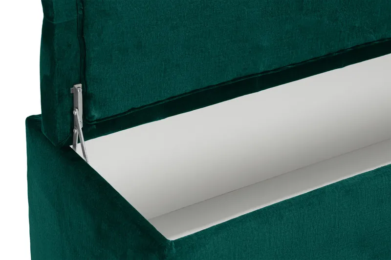 Ella Sängkista 140cm Djuphäftad - Grön/Sammet - Möbler - Säng - Sängtillbehör & sänggavel - Sängförvaring