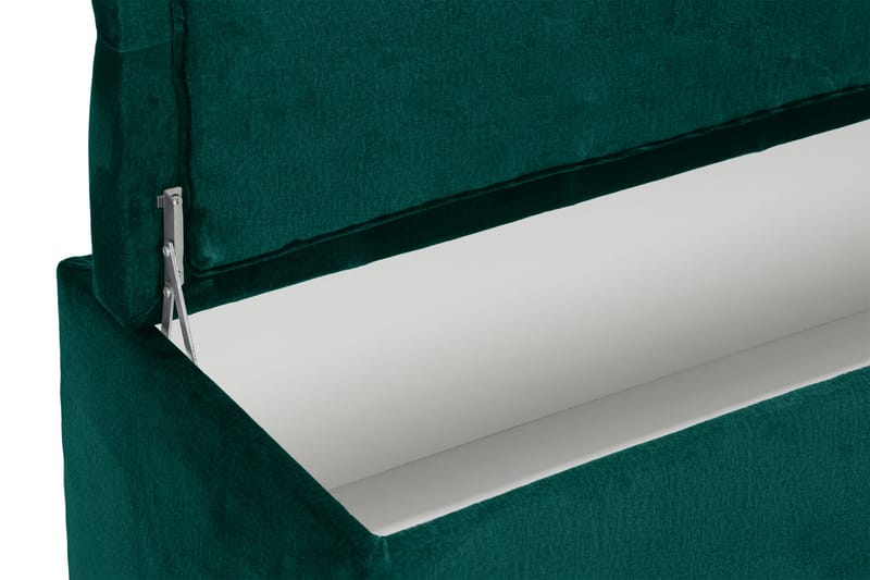 Ella Sängkista 140cm Djuphäftad - Grön/Sammet - Möbler - Säng - Sängtillbehör & sänggavel - Sängförvaring