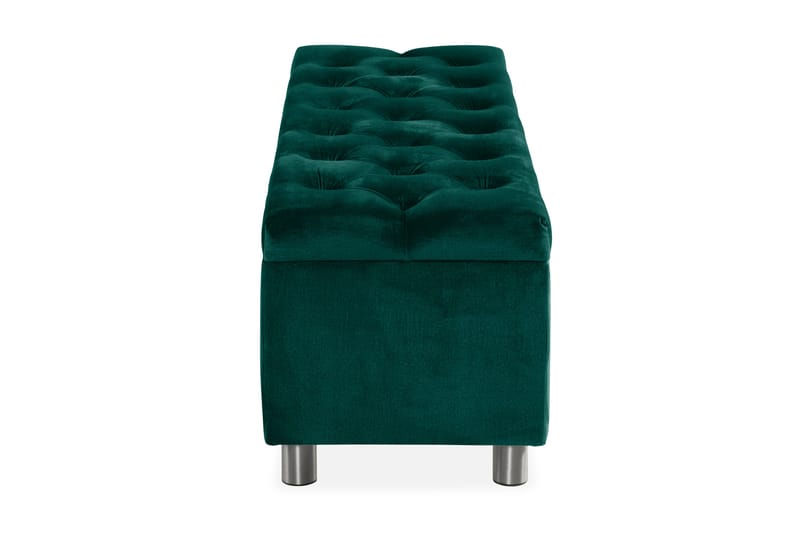 Ella Sängkista 140cm Djuphäftad - Grön/Sammet - Möbler - Säng - Sängtillbehör & sänggavel - Sängförvaring