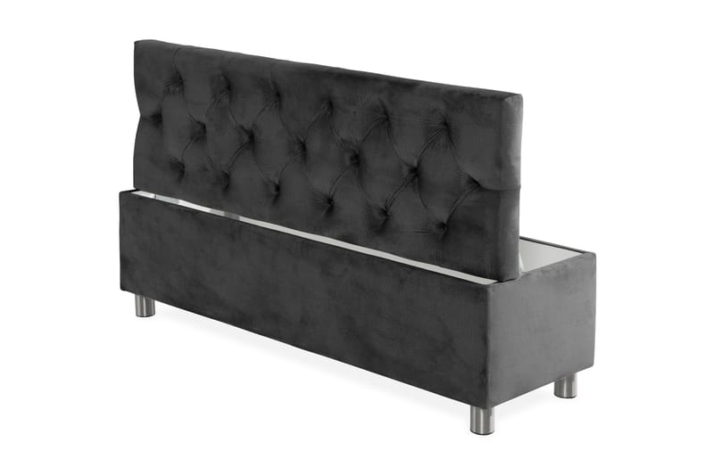 Ella Sängkista 140cm Djuphäftad - Mörkgrå - Möbler - Säng - Sängtillbehör & sänggavel - Sängförvaring