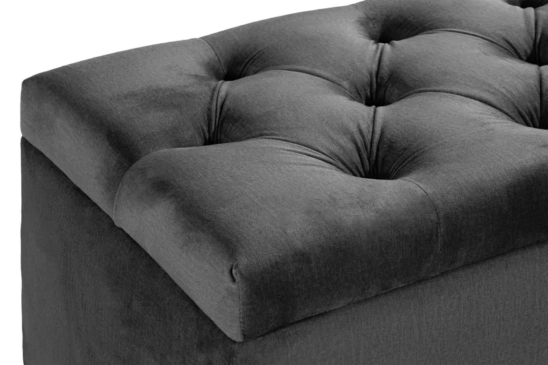 Ella Sängkista 140cm Djuphäftad - Mörkgrå - Möbler - Säng - Sängtillbehör & sänggavel - Sängförvaring