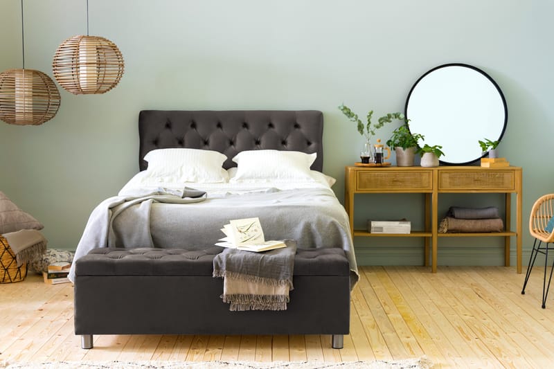 Ella Sängkista 140cm Djuphäftad - Svart - Möbler - Säng - Sängtillbehör & sänggavel - Sängförvaring