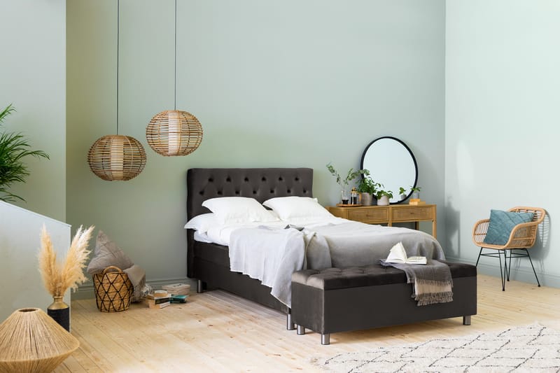 Ella Sängkista 140cm Djuphäftad - Svart - Möbler - Säng - Sängtillbehör & sänggavel - Sängförvaring