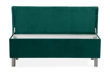 Ella Sängkista 140cm Rutig - Grön/Sammet - Möbler - Säng - Sängtillbehör & sänggavel - Sängförvaring