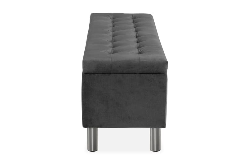 Ella Sängkista 140cm Rutig - Mörkgrå - Möbler - Säng - Sängtillbehör & sänggavel - Sängförvaring