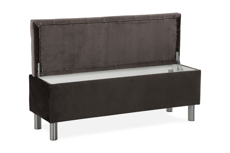 Ella Sängkista 140cm Rutig - Svart - Möbler - Säng - Sängtillbehör & sänggavel - Sängförvaring