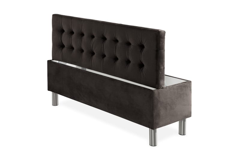 Ella Sängkista 140cm Rutig - Svart - Möbler - Säng - Sängtillbehör & sänggavel - Sängförvaring