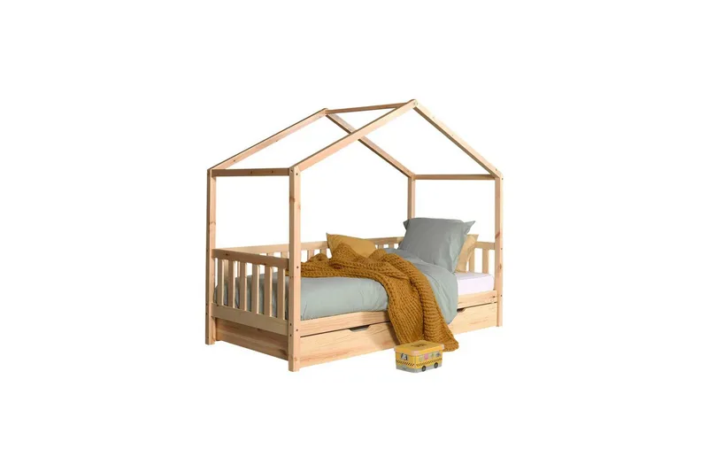 Hussäng med låda Dallas 90x200 cm Naturlig, Med staket, Naturlig, Med staket