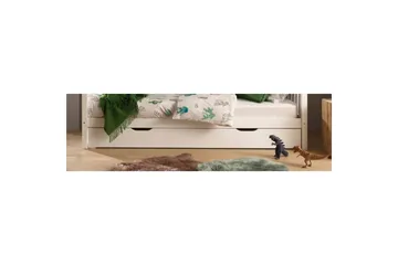 Hussäng med låda Dallas 90x200 cm Vit, Med staket - Vit, Med staket - Möbler - Säng - Sängtillbehör & sänggavel - Sängförvaring