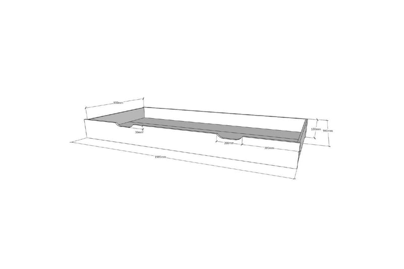 Hussäng med låda Dallas 90x200 cm Vit, Med staket - Vit, Med staket - Möbler - Säng - Sängtillbehör & sänggavel - Sängförvaring