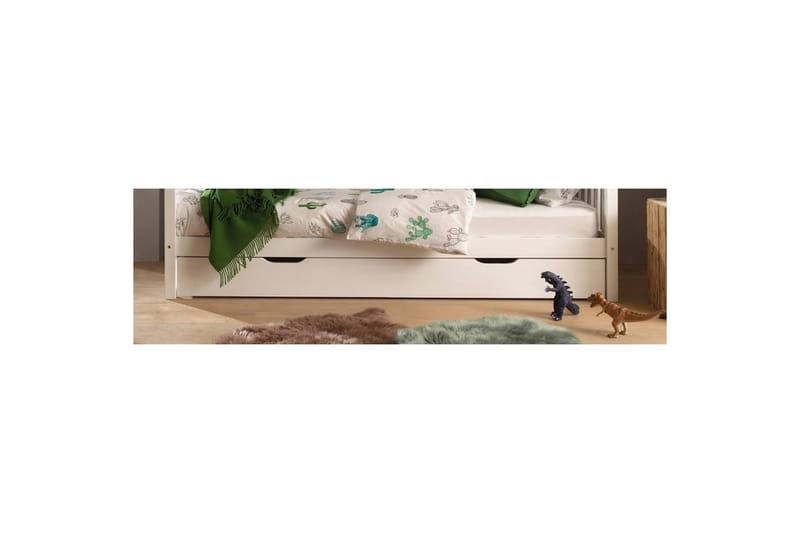 Hussäng med låda Dallas 90x200 cm Vit, Med staket - Vit, Med staket - Möbler - Säng - Sängtillbehör & sänggavel - Sängförvaring