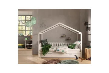 Hussäng med låda Dallas 90x200 cm Vit, Med staket - Vit, Med staket - Möbler - Säng - Sängtillbehör & sänggavel - Sängförvaring