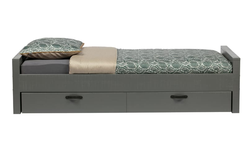 Kahe Sänglåda 92x198 cm - Grå/Svart - Möbler - Säng - Sängtillbehör & sänggavel - Sängförvaring