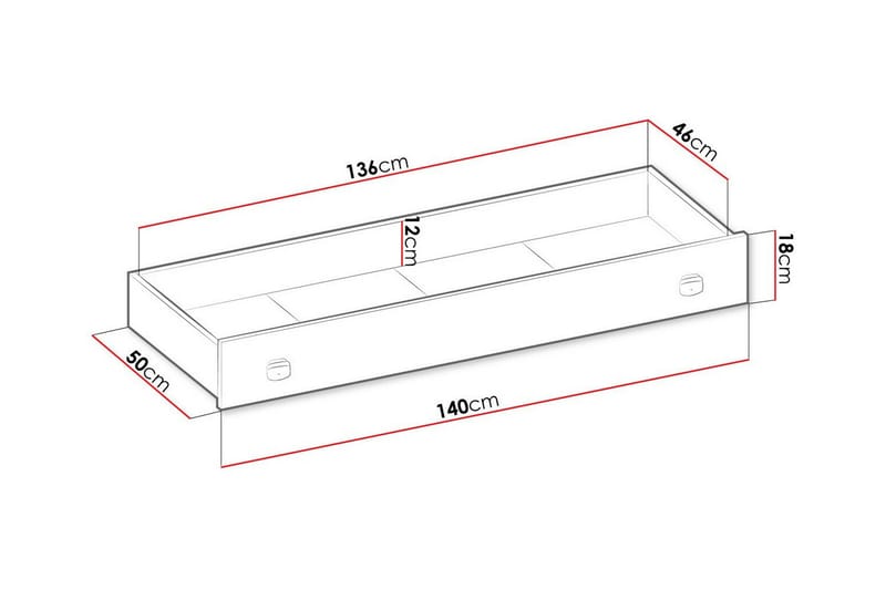 Rathmore Sängkista 140 cm - Grå - Möbler - Säng - Sängtillbehör & sänggavel - Sängförvaring