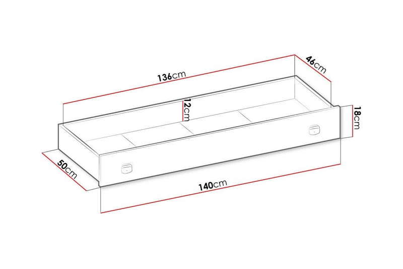 Rathmore Sängkista 140 cm - Grå - Sängförvaring - Sängbänk - Sängkista