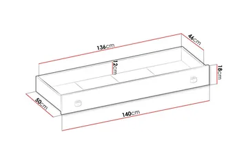 Rathmore Sängkista 140 cm - Grå - Möbler - Säng - Sängtillbehör & sänggavel - Sängförvaring