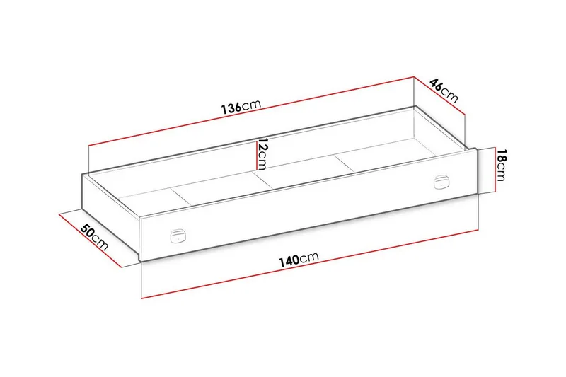Rathmore Sängkista 140 cm - Grå - Möbler - Säng - Sängtillbehör & sänggavel - Sängförvaring