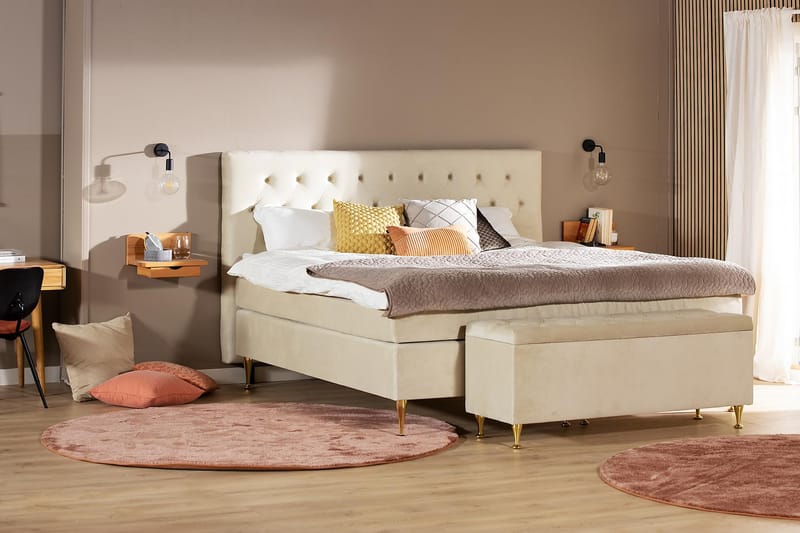 Royal Velvet Sängkista - Beige - Möbler - Säng - Sängtillbehör & sänggavel - Sängförvaring