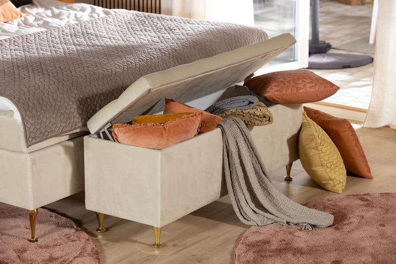 Royal Velvet Sängkista - Beige - Möbler - Säng - Sängtillbehör & sänggavel - Sängförvaring - Sängkista