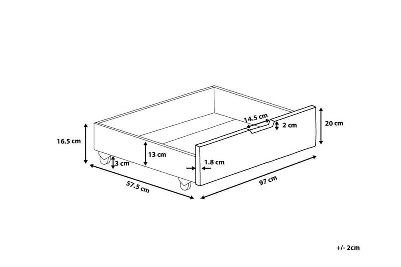 Rumilly Låda 97 58 cm - Trä/Natur - Möbler - Säng - Sängtillbehör & sänggavel - Sängförvaring