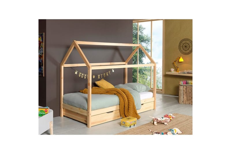 Säng med låda Dallas 90x200 cm Antracit - Antracit - Möbler - Säng - Sängtillbehör & sänggavel - Sängförvaring