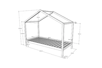 Säng utan staket och en textilsatslåda Dallas 90x200 cm Naturlig - Naturlig - Möbler - Säng - Sängtillbehör & sänggavel - Sängförvaring