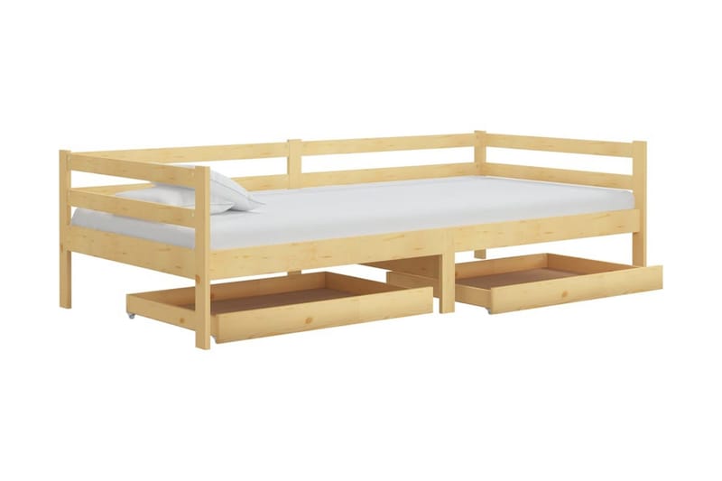 Sänglådor 2 st massiv furu - Brun - Sängförvaring - Sänglåda