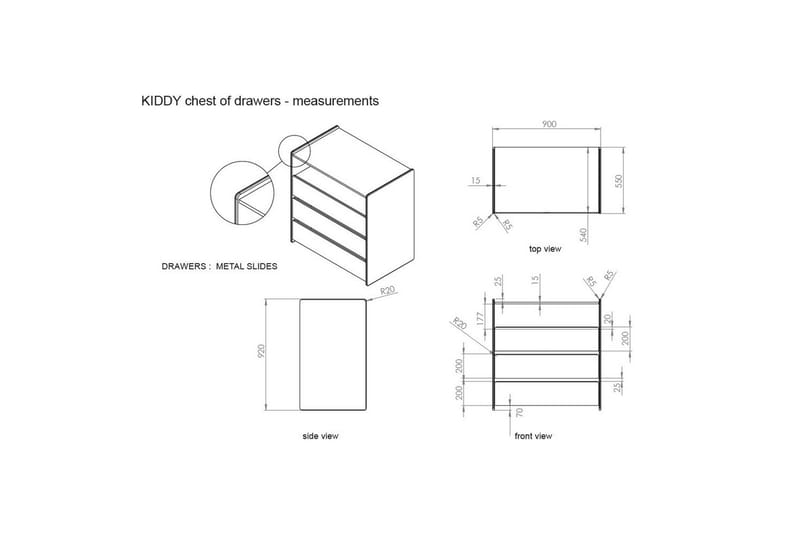Spjälsäng med Byrå Bytesskiva garderob Bokhylla Kiddy 2-dörrar - 2-dörrar - Möbler - Säng - Sängtillbehör & sänggavel - Sängförvaring