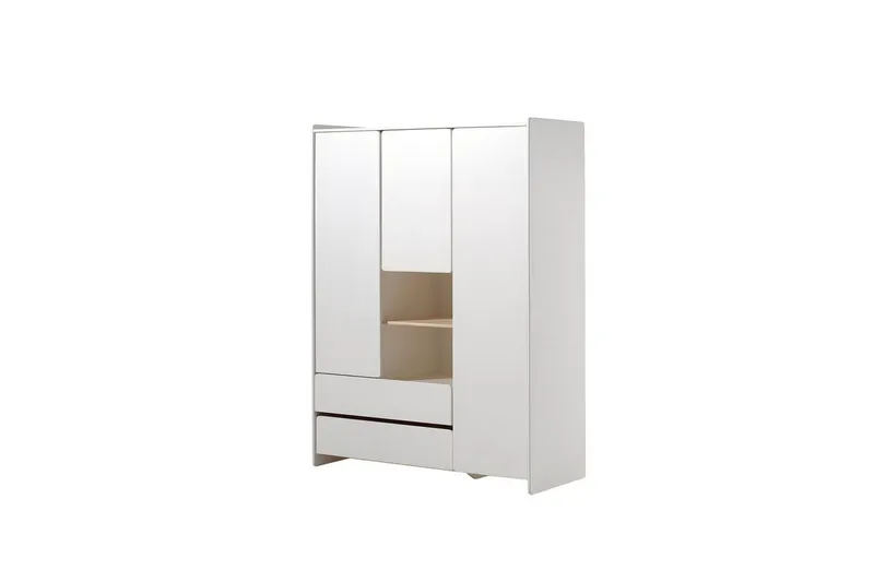 Spjälsäng med Byrå Bytesskiva garderob Bokhylla Kiddy 3-dörrars - 3-dörrars - Möbler - Säng - Sängtillbehör & sänggavel - Sängförvaring