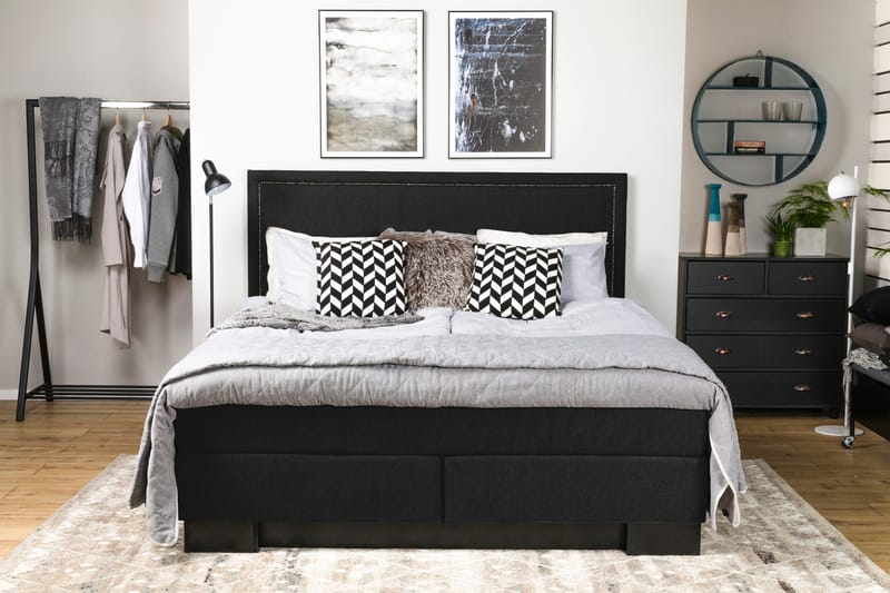 Amiral Sänggavel Rak 165 cm - Svart - Möbler - Säng - Sängtillbehör & sänggavel - Sänggavlar & huvudgavlar