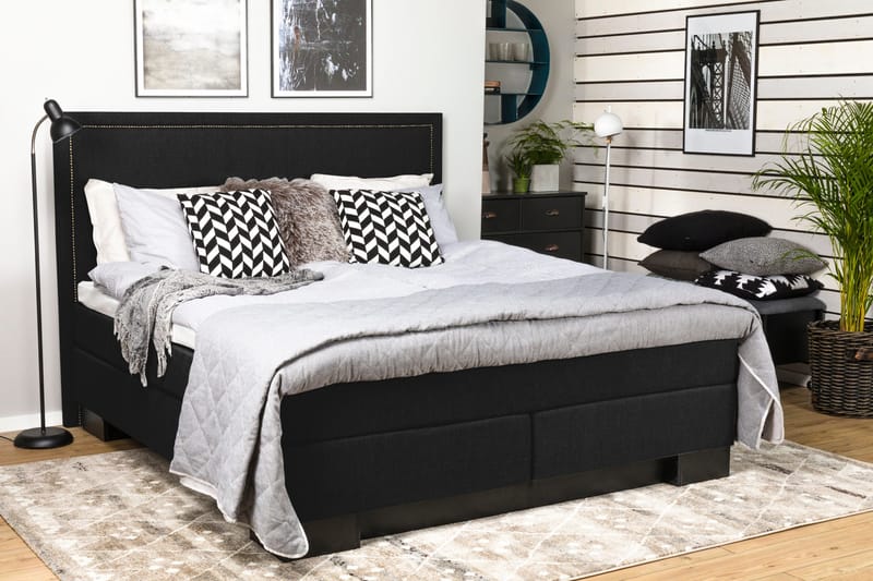 Amiral Sänggavel Rak 165 cm - Svart - Möbler - Säng - Sängtillbehör & sänggavel - Sänggavlar & huvudgavlar