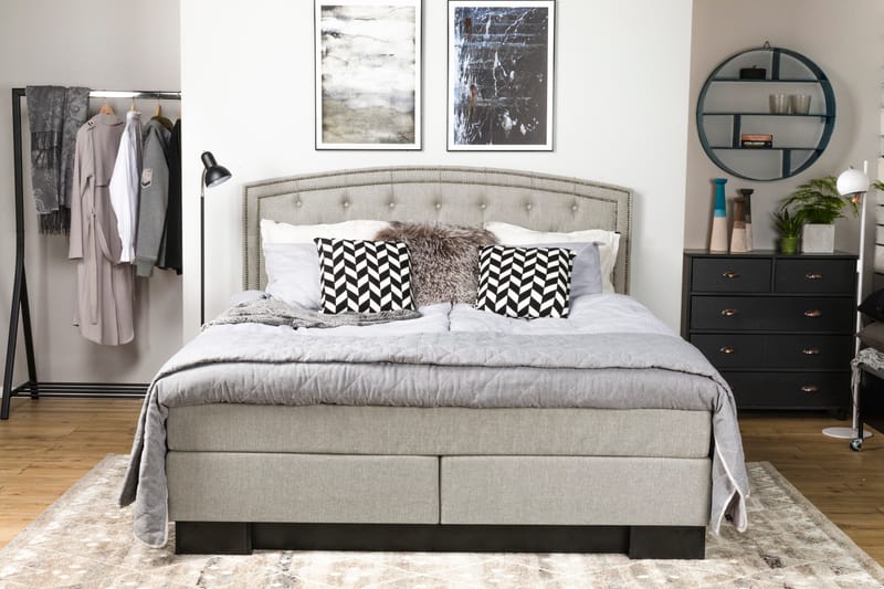 Amiral Sänggavel Svängd 165 cm - Beige - Möbler - Säng - Sängtillbehör & sänggavel - Sänggavlar & huvudgavlar