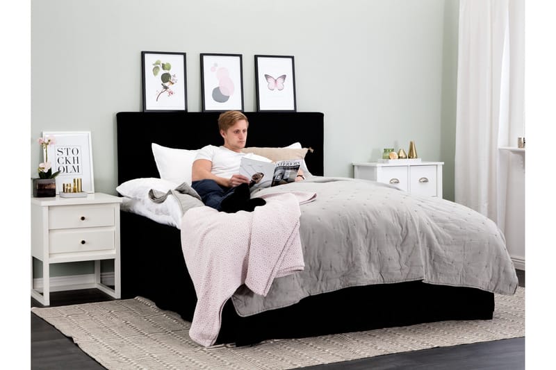 Ava Sänggavel 180 cm - Svart - Möbler - Säng - Sängtillbehör & sänggavel - Sänggavlar & huvudgavlar