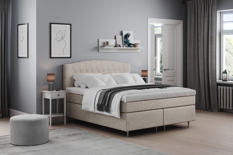 Belda Sänggavel 160 cm Svängd - Beige - Möbler - Säng - Sängtillbehör & sänggavel - Sänggavlar & huvudgavlar