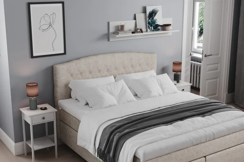 Belda Sänggavel 160 cm Svängd - Beige - Möbler - Säng - Sängtillbehör & sänggavel - Sänggavlar & huvudgavlar