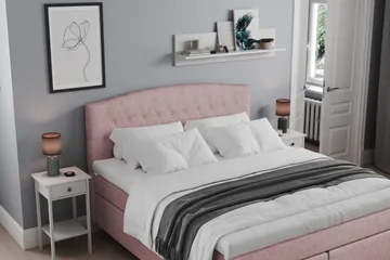 Belda Sänggavel 180 cm Svängd - Rosa - Möbler - Säng - Sängtillbehör & sänggavel - Sänggavlar & huvudgavlar