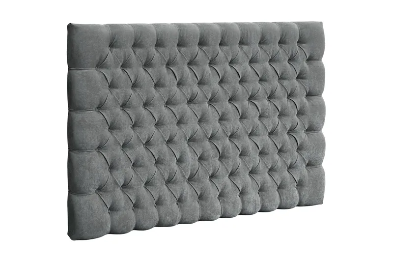 Celine  Sänggavel 210 cm - Grå/Sammet - Möbler - Säng - Sängtillbehör & sänggavel - Sänggavlar & huvudgavlar