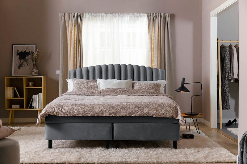 Davia Sänggavel 180 cm - Mörkgrå/Sammet - Möbler - Säng - Sängtillbehör & sänggavel - Sänggavlar & huvudgavlar