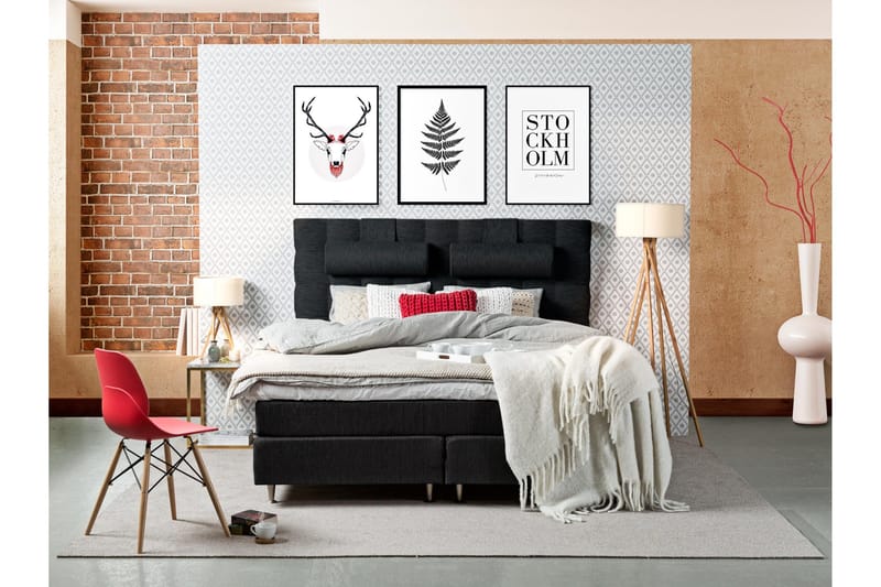 Drömsk Sänggavel 160 cm - Svart - Möbler - Säng - Sängtillbehör & sänggavel - Sänggavlar & huvudgavlar