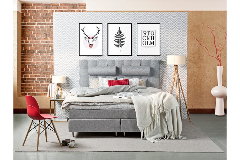 Drömsk Sänggavel 180 cm - Ljusgrå - Möbler - Säng - Sängtillbehör & sänggavel - Sänggavlar & huvudgavlar