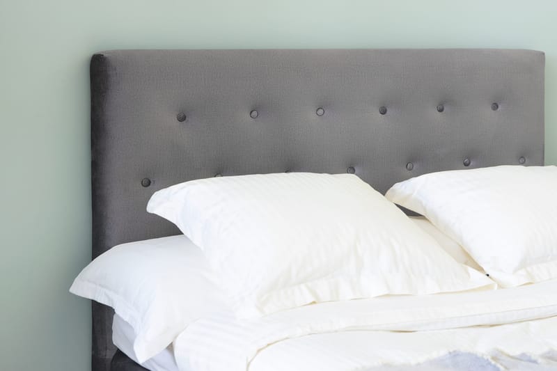 Ella Sänggavel 120 cm Knappar - Grå/Sammet - Möbler - Säng - Sängtillbehör & sänggavel - Sänggavlar & huvudgavlar