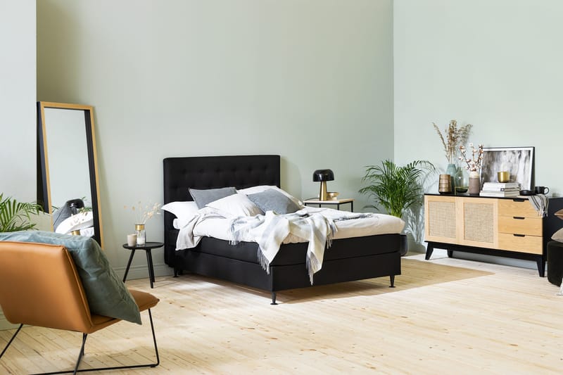 Ella Sänggavel 120 cm Knappar - Svart - Möbler - Säng - Sängtillbehör & sänggavel - Sänggavlar & huvudgavlar