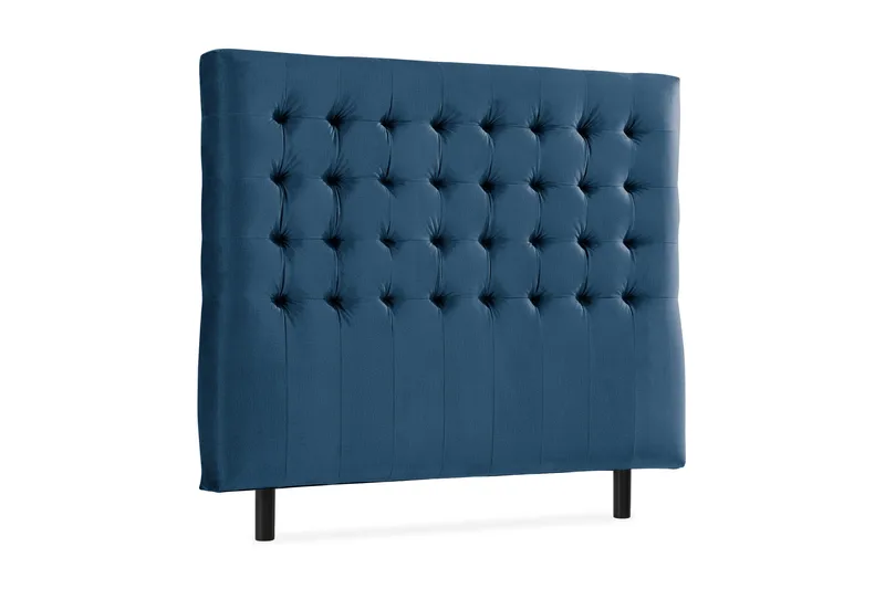 Ella Sänggavel 120 cm Rutig - Blå/Sammet - Möbler - Säng - Sängtillbehör & sänggavel - Sänggavlar & huvudgavlar