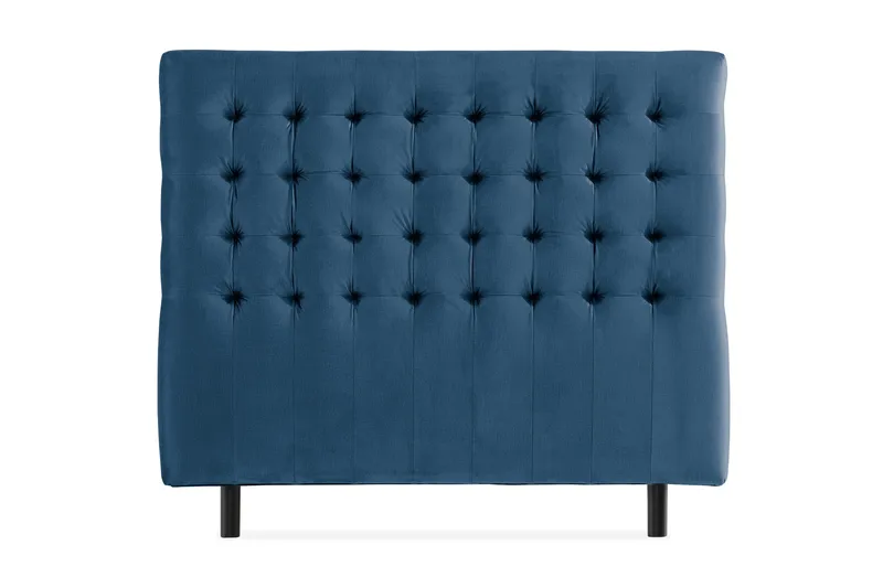 Ella Sänggavel 120 cm Rutig, Blå/Sammet