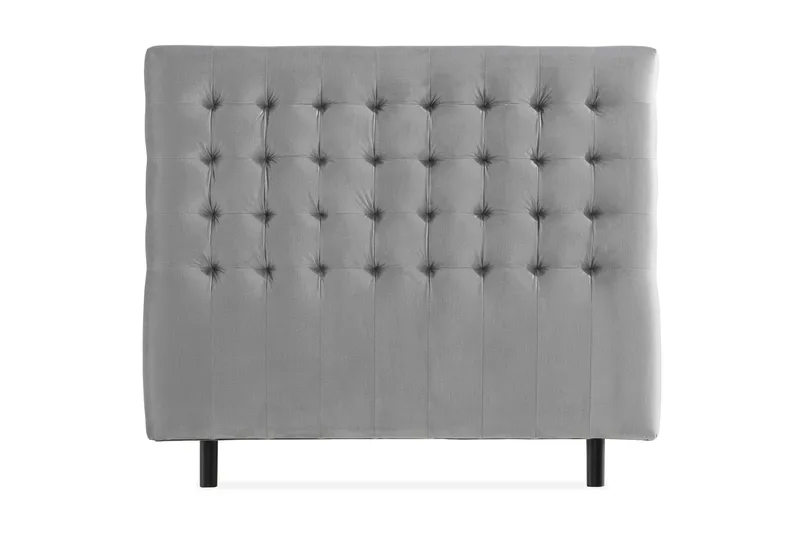 Ella Sänggavel 120 cm Rutig, Grå/Sammet