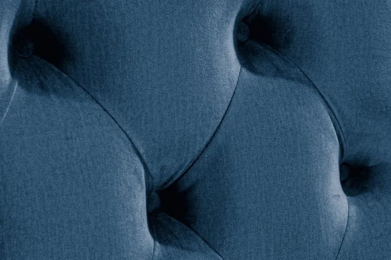 Ella Sänggavel 140 cm Djuphäftad - Blå/Sammet - Möbler - Säng - Sängtillbehör & sänggavel - Sänggavlar & huvudgavlar